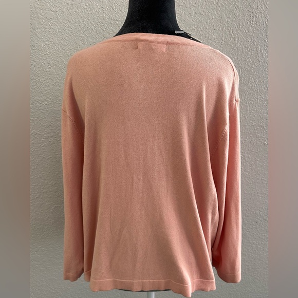 Calvin Klein Pink Knit Sweater with Gold Detail (NWT) - Picture 2 of 11